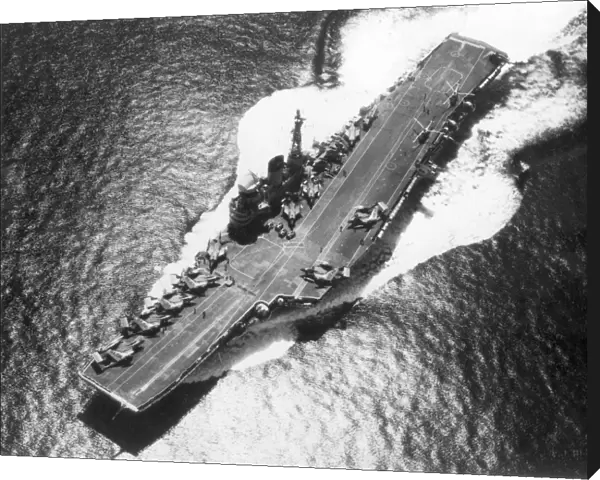 HMS Victorious (R38) approaching the Persian Gulf