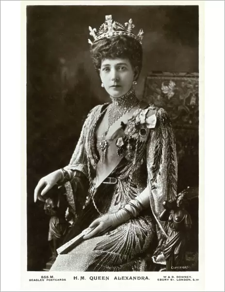 Queen Alexandra - Downey Photograph on a postcard