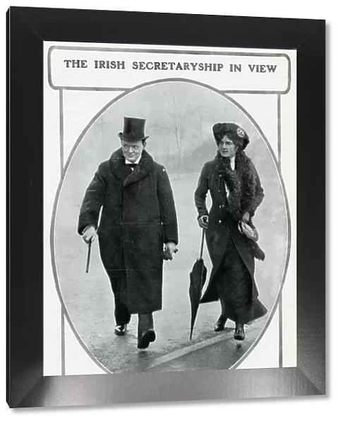 Winston Churchill with wife Clementine Churchill 1910