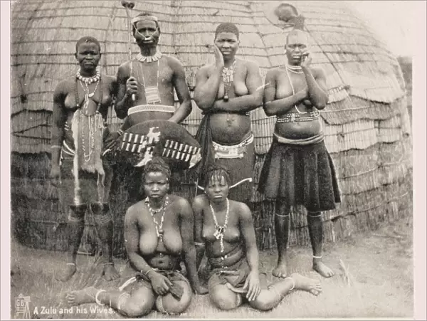 Zulu warrior and his five wives