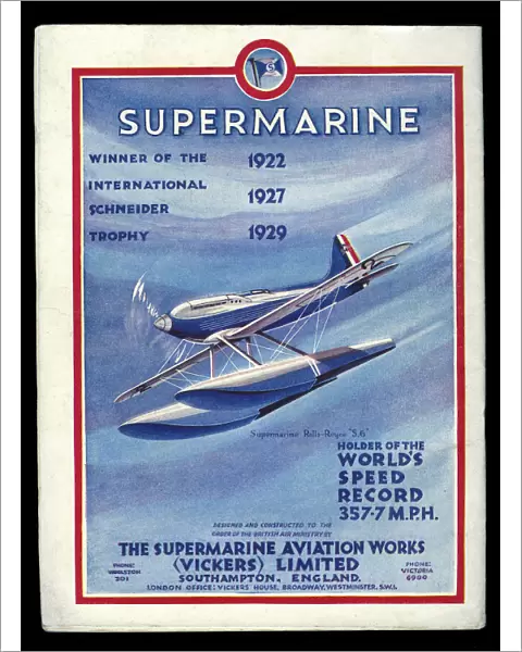 Supermarine aeroplane, Rolls-Royce S. 6