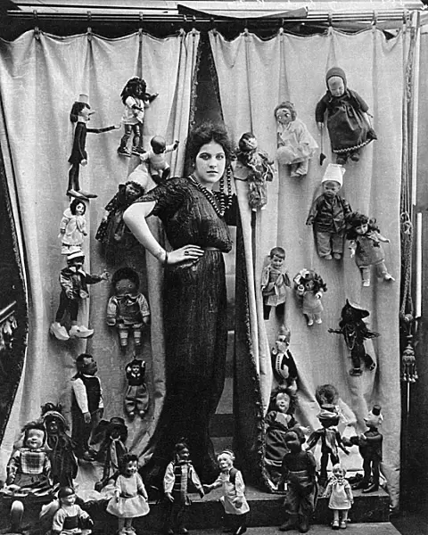 Mlle. Lyska Kostio and her collection of dolls