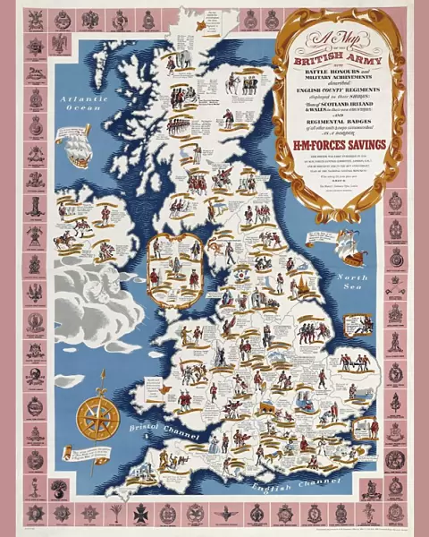 WW2 Poster -- Map of the British Army