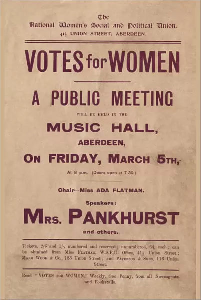 Suffragette Votes for Women Meeting