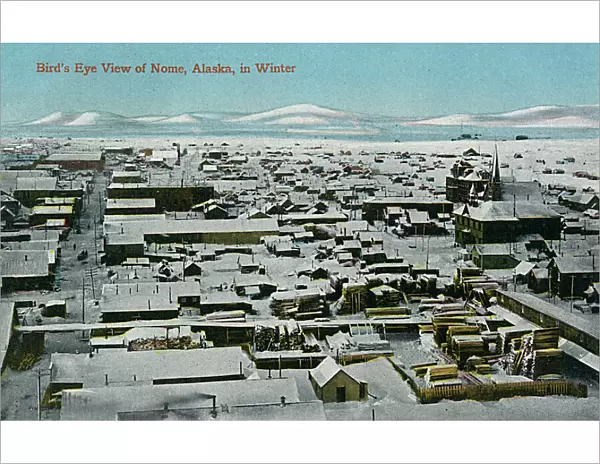 General view of Nome, Alaska, USA
