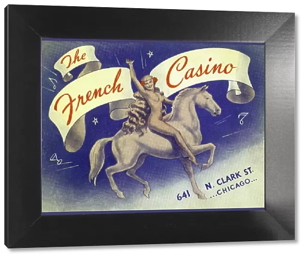 Advertising card for The French Casino in Chicago