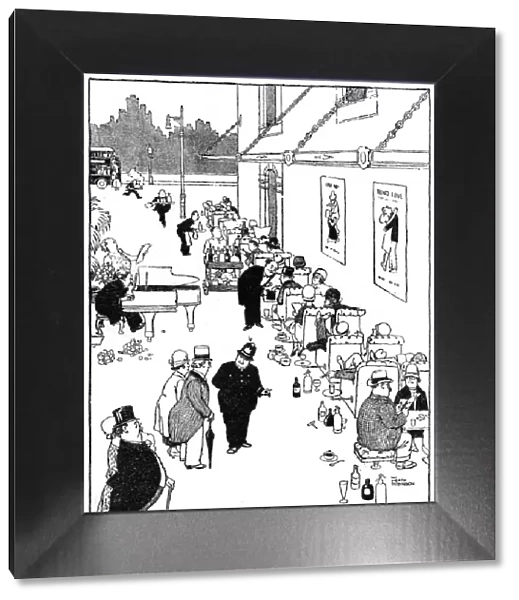 Queue de Luxe, illustration by William Heath Robinson