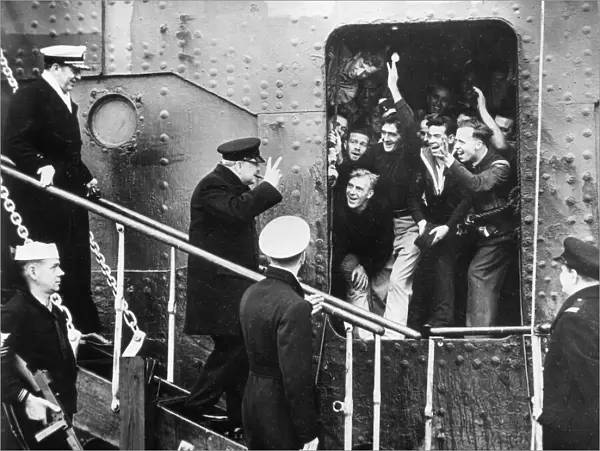 Winston Churchill arriving in America, 1943