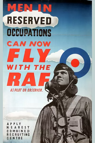 WW2 poster, Fly with the RAF