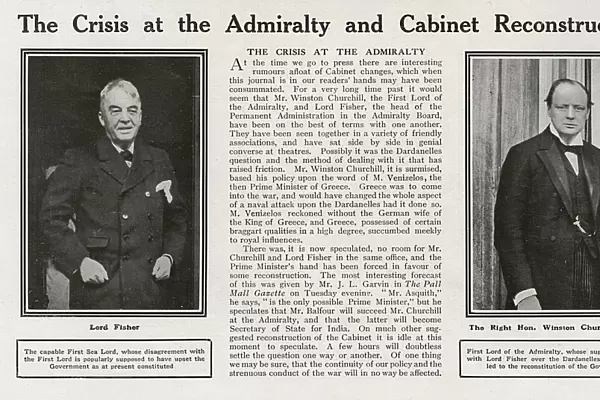 Crisis at the Admiralty; Lord Fisher and Winston Churchill