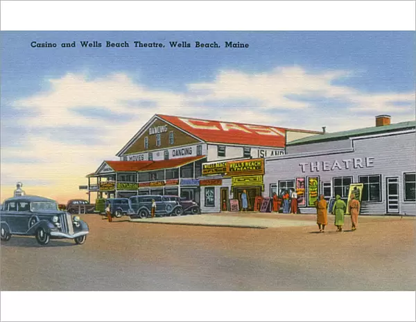 Casino and Wells Beach Theatre, Wells Beach, Maine, USA