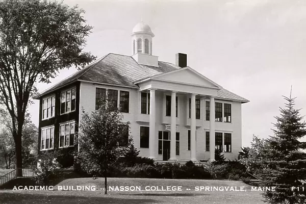 Academic Building, Nasson College, Springvale, Maine, USA