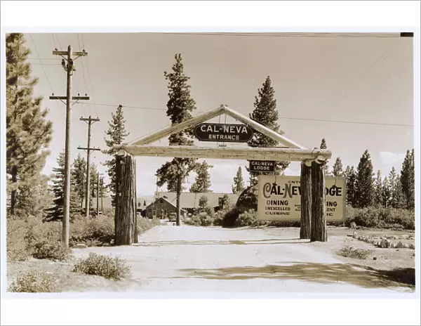 Entrance to Cal-Neva Lodge, Nevada, USA