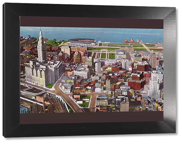 Cleveland, Ohio, USA - Aerial View of Downtown