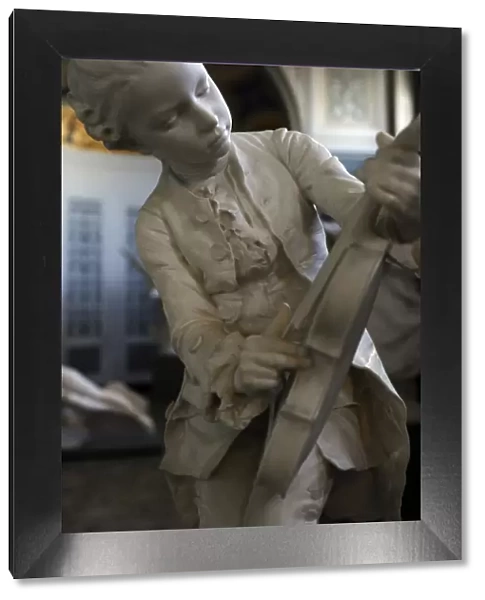 Statue of Wolfgang Amadeus Mozart (1756-1791) as a child pla