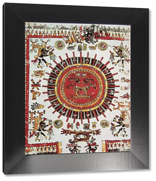 Codex Borbonicus. Aztec codex. Written by Aztec priest short