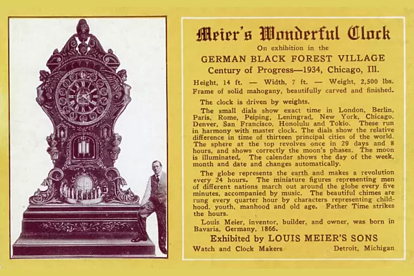 Chicago Worlds Fair - Meiers Wonderful Clock