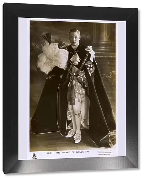 Edward, HRH Prince of Wales wearing the Robes of the Garter