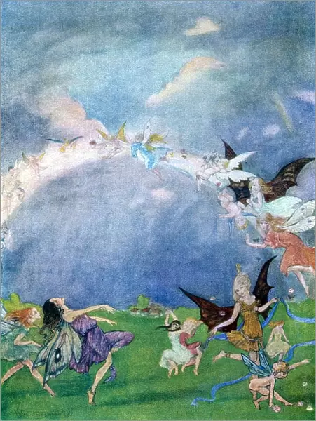 Fairies in flight by Florence Mary Anderson
