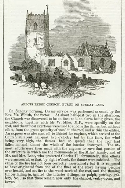 Abbots Leigh church after the fire