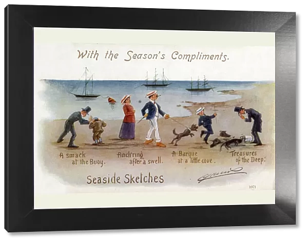 Humorous Postcard by Cynicus - Seaside Sketches