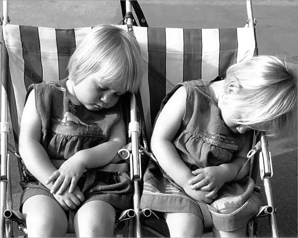 Little twin girls asleep