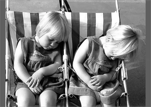 Little twin girls asleep