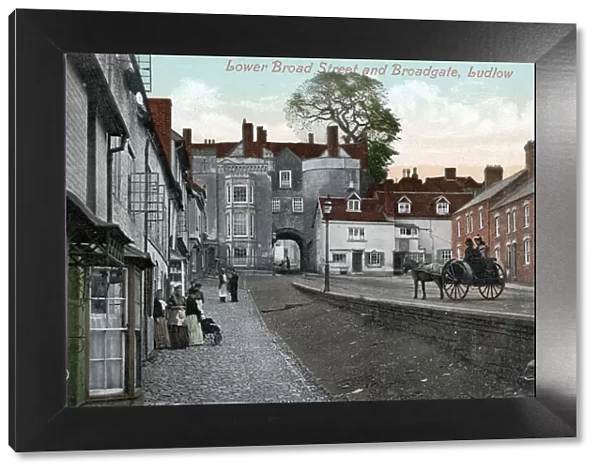 Lower Broad Street and Broadgate, Ludlow, Shropshire