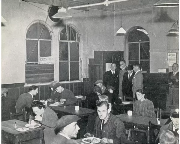 Scene inside the first British Restaurant, one of a number of communal restaurants