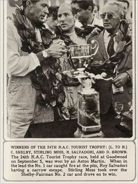 Winners of the 24th RAC Tourist Trophy Race at Goodwood