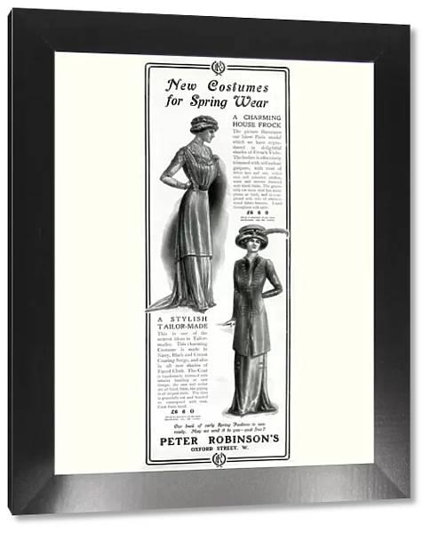 Advert for Peter Robinsons womens spring wear 1910