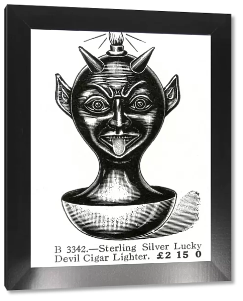 Christmas present - Lucky silver devil cigar lighter 1909