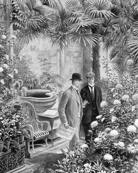 Joseph Chamberlain in his orchid-house