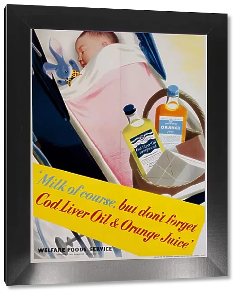 Poster, Cod Liver Oil and Orange Juice