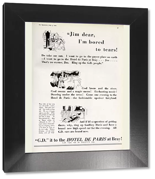 Pratts advertisement about Hotel de Paris at Bray
