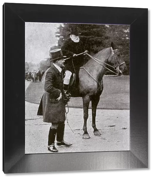 The Marquess of Downshire on horseback