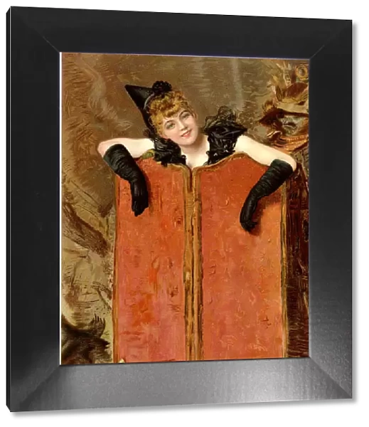 Kittens - young woman looking over a screen