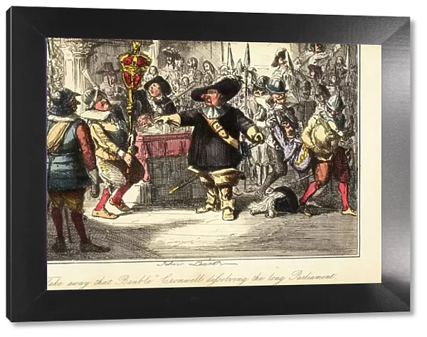 Oliver Cromwell removing the mace from the Commons