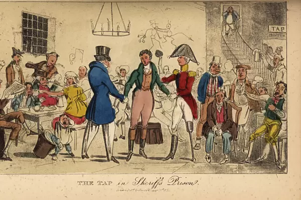 Irish gentleman in a whisky bar in Dublin prison, 1821