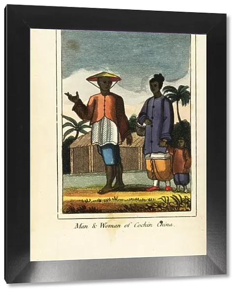 Man and woman of Cochin China (Vietnam) 1818