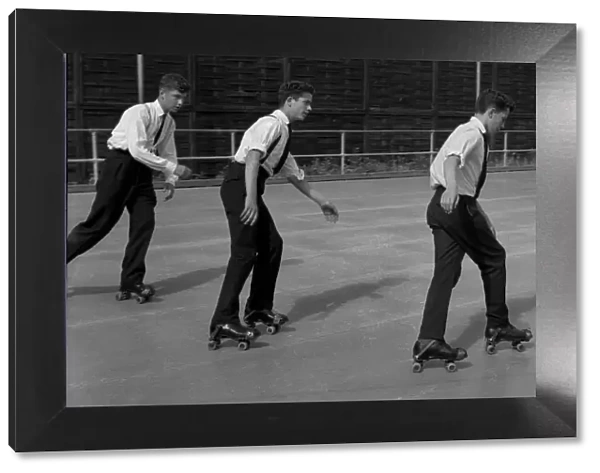 Roller skaters at Deal, Kent