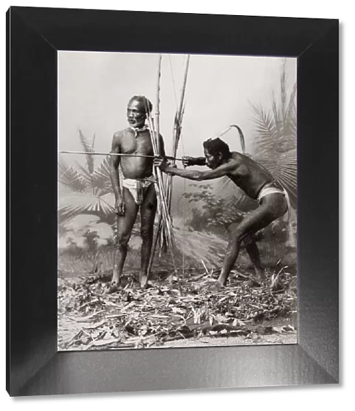 Hunters with bows and arrows, Philippines, c. 1890