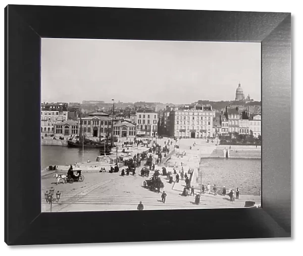 Quayside view, Boulogne sur Mer, France, c. 1890