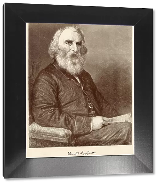 Henry Wadsworth Longfellow (1807 - 1882) American poet and educator whose works include Paul Revere's Ride, and The Song of Hiawatha, and Evangeline