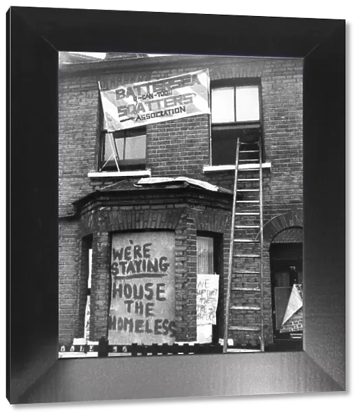 Squatters protest, Battersea, South London