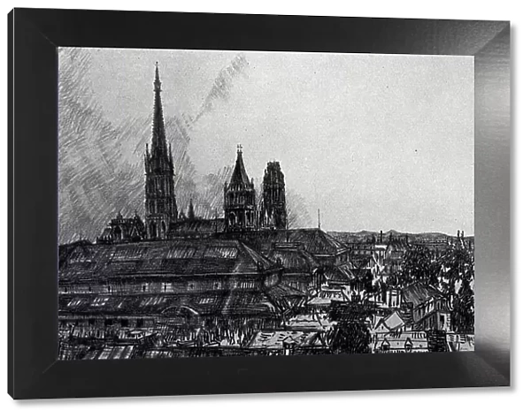 Rouen and the Cathedral from the Tour Jeanne dArc