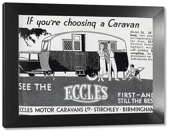 Advert for Eccles Caravans
