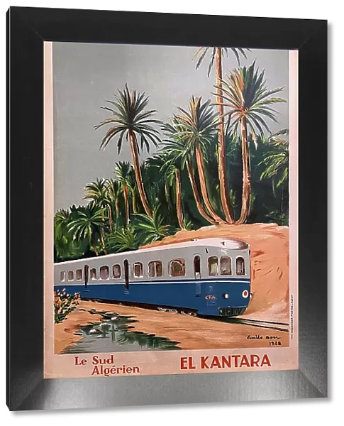 Poster, Algerian railway, El Kantara, Algeria
