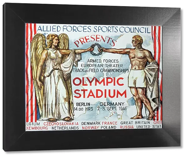 Poster, Allied Forces Sports Council, Berlin, Germany