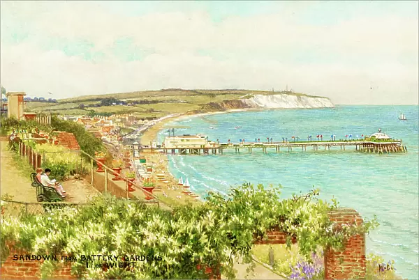 Sandown, Isle of Wight, viewed from Battery Gardens